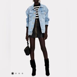 BALMAIN
Oversized Pearl Logo Denim Jacket